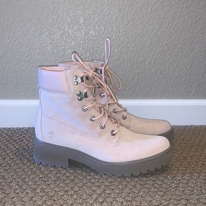 Pink Suede Timberlands Size 10